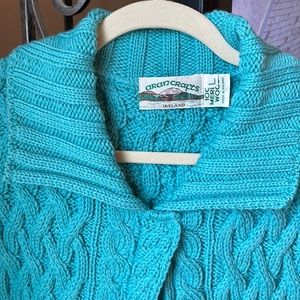 100 percent wool long cardigan sweater.